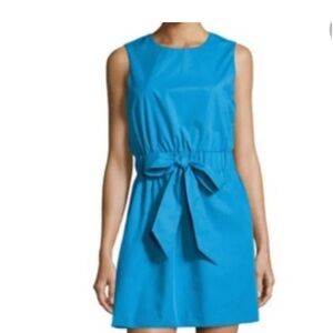 Milly Blue Tie Front Sundress Sleeveless Mini